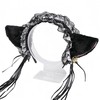 [kuroobaa] Cat Ear Headband Lolita Style Ruffle Headband with Bell