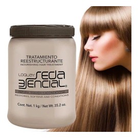 Loquay Seda Esencial Tratamiento Reestructurante Repara Suaviza y Acondiciona 1 Kg