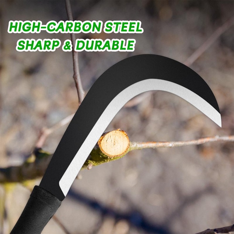 Sickle Garden Tool Machete for Yard Work and Cutting Trees