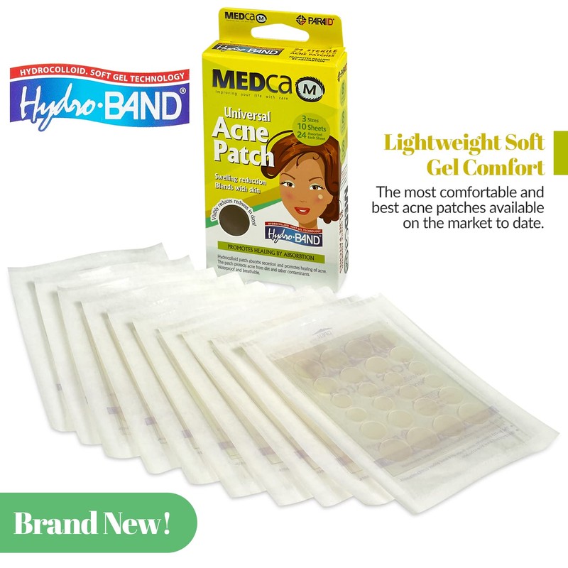 MEDca Acne Pimple Master Patch Absorbing Cover 24 Count Three Sizes