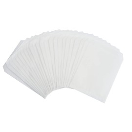 FOCCIUP 3x5 Inch 100 Pack Small Flat Paper Bags Semi-Transparent Glassine Waxed Bags for Party Favor