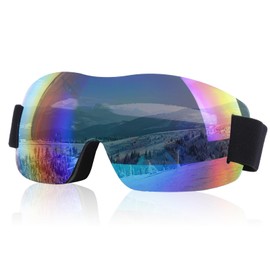 Gukasxi Ski Goggles Motorcycle Goggles Anti Fog UV Protective Goggles with Double Lens Foam Padding for Outdoor Activities Skiing Cycling Snowboard Hiking Eye Protection (Colour)