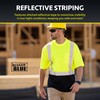 RUGGED BLUE Moisture Wicking High Vis Shirt, ANSI Class 2