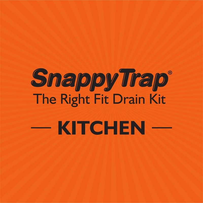 Snappy Trap Single Kitchen Sink Drain Kit, 1-1/2" with Flexible