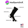 MadSportsStuff Wild Paws Crew Socks (Black/White, Medium)