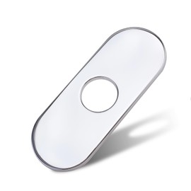 6.3 Inch Hole Cover Deck Plate Escutcheon for 1 or 3 Hole Bathroom Sink Faucet, Stainless Steel Sink Cover Plate, Chrome