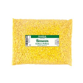Stakich Yellow Beeswax Pellets - Natural, Cosmetic Grade - 5 Pound (in 1 Pound Bags)