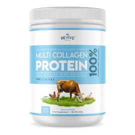 Multi Collagen Protein Powder 400g - Types I, II, III, V & X - Hydrolyzed Grass Fed Bovine, Wild Caught Fish, & Free-Range Chicken & Eggshell Collagen (1 Month Supply)