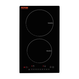 Induction Cooktop 1800W 12'' Electric Touch Screen Ceramic Surface 4 Burners Stove Top Class a Energy Efficiency TableDefault: Default