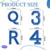 YBEATY 72 PCS Letter Number Iron On Patches Blue Letter