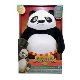Kung Fu Panda Brawlin' Plush Toy with 10 Action Sounds - Soft & Cuddly Po the Panda for Hours of Fun - Perfect Gift for Kids, Encourages Imagination & Interactive Play - Durable & Ideal for All Ages