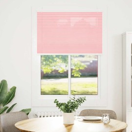 vidaXL Pleated Blind Pink 100 x 100 cm Fabric Width 99.4 cm Polyester Folding Roller Blind Klemmfix Pleated Blind for Windows