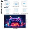 Boys Gaming Rug for Boys Bedroom,3D Printed Gamepad Kids Gaming