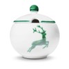 GMUNDNER KERAMIK Sugar Bowl with Cut-Out Diameter 10 cm Green