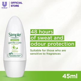 Simple Gentle Care Anti-Perspirant Roll On Deodorant 45ml