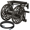 Metal Decorative Garden Hose Reel, Heavy Duty Hose Holder for