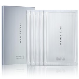 Incellderm Collagen 100 Melting Sheet Mask | Collagen-Infused Formula | Ultra-Fine Fiber Technology for Optimized Absorption and Hydration | Supports Skin Smoothness and Elasticity