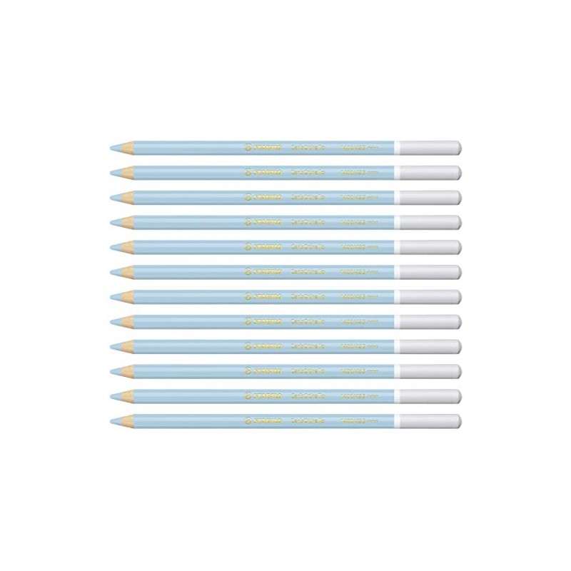 STABILO 1400/435"Carb0thello Chalk-Pastel" Colouring Pencil - Light Ultramarine (Pack of
