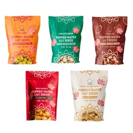 Karma Variety Popped Water Lily Seeds 1 oz (Pack of 12) | Plant Based Gluten-free Nutritious Crunchy Snack with no Added Preservatives | Clean, Healthy & Protein Rich Snacks…