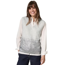 Cecil Ladies Foil Print Pollunder, Soft Silver Melange, S