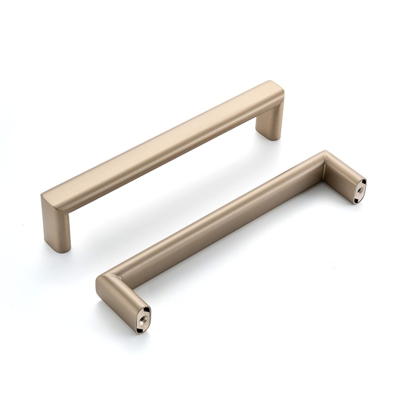 Aibeli 10 Pack Champagne Cabinet Handles 6-3/10 inch Oval Flat