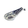 Blue Rose Polish Pottery Blue Violet Medium Spoon Rest
