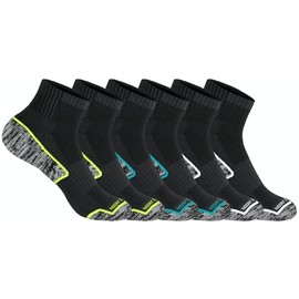 U.S. Polo Assn. 6 Pair Men's QUARTER Length Athletic Performance Socks - Ultra-Soft Moisture Control Running & Breathable Socks - Shoe Size 6-12, BLK 6338