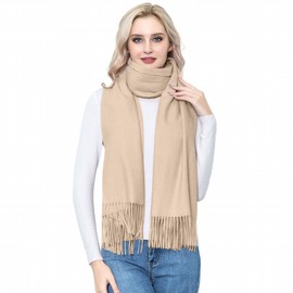 vimate Cashmere Scarf and Scarf, Women's Thick Soft Cashmere Pashmina Scarf Wrap, J1# Beige