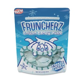 Fruncherz Cotton Candy Puffz | Kosher Freeze-Dried Crunchy Cotton Candy | Gluten-Free Airy Snack | Light & Fluffy Sweet Treats for All Ages | Resealable Bag for Freshness | Nostalgic Candy Flavor