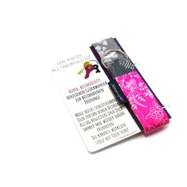 Lieblingsmanufaktur Colourful Lanyard Exam Gift - Custom Graduation Gifts, Bachelor, Master etc. for the Future - Wish Good Luck with Colourful Gift, Pink-pink-grey