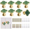 BEANPRECOY 8 Pcs Clover Four-Leaf Cabinet Knobs, Cabinet Drawer Pulls
