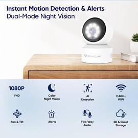 VSTARCAM WiFi Camera Indoor Wireless, 1080P with 5X Zomm, 360° Pan-Tilt, Color Night Vision, Motion Detection, Real-time Alerts, 2-Way Audio, Works with Alexa, Cloud & SD Card Storage(up to 256GB)
