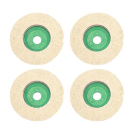 4 Pcs Polishing Pads Set Wool Polishing Pad 10cm Polishing Tool Fixing for Furniture, Woodworking and Car (Green Cover)