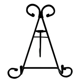Clearco Artifact Display Stand Easel, Decorative Tabletop Easel Stand black Iron Easel for artifacts, artwork, signs, art, plates, prints, and other collectibles (12 inch), black, (multiple sizes)