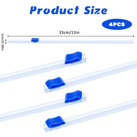 YBEATY Plastic Wrap Cutter Slide Cutter 4 Pcs Self-Adhesive Replacement Food Cling Wrap Fit 12" Roll Slide Cutter Quick Cut Dispensers for Waxed Paper Parchment Aluminum Foil Waxed Paper