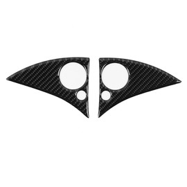 2pcs Carbon Fiber Car Steering Wheel Button Trim Sticker Decal for Mercedes W204 C Class 07-10