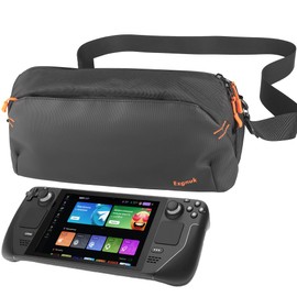 Ezgnuk Carrying Case for Steam Deck/Steam Deck OLED/ASUS ROG Ally X, Protective Shoulder Bag for Consoles & Accessories, Storage Sling Bag for Daily Use and Travel