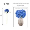 Kimura's Cabin 5pcs 21" Real Touch Hydrangeas Fake Blue Flowers
