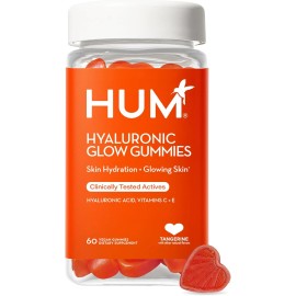 HUM Hyaluronic Glow Gummies - Hydrating Skin Supplement - 60 Count Expires 02/27