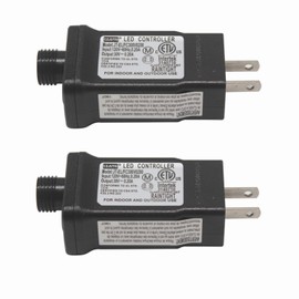LED Transformer CZJUTAI 30V LED Controller Class 2 Power Supply, IP44 Waterproof Low Voltage Transformer US Plug for Christmas Light, String Light Indoor Outdoor Use (30V 6W 2Packs), Black