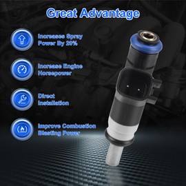 Fuel Injectors Set of 4 Compatible with Chry 200 Sebring Compatible with Dodge Avenger Caliber Journey Compass Patriot 2.0L 2.4L L4 Replace# FJ1058 04891577AC 4Holes