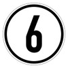 Speed Sticker Film km/h Speed Sign Diameter 20 cm (6