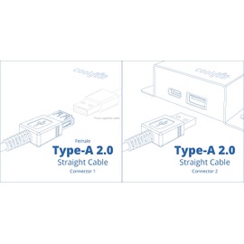 4ft. Black USB 2.0 A-Male to A-Female Extension Cable