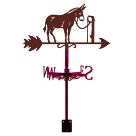SUPERDANT Donkey Iron Weathervane Animal Steel Weathervane Donkey Wind Vane Tied Donkey Weathervane Ornament Outdoor Iron Roof Farmhouse Garden Outdoor Yard Home Decoration Gift