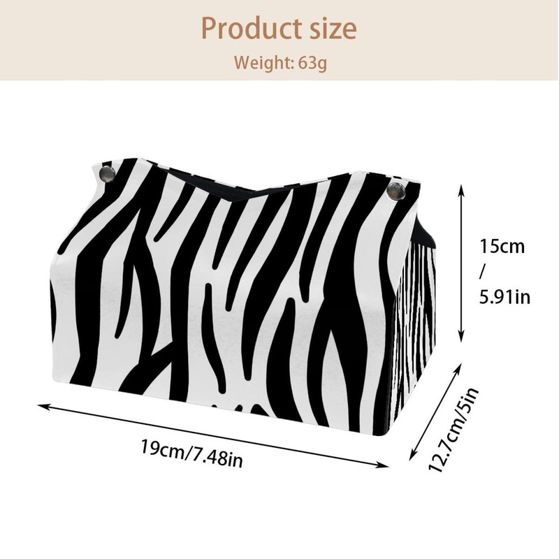 2 Pack Tissue Box Cover Holder, Unicorn Rectangle Leather Tissue