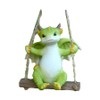 Gemmia Miniature Fairy Garden Dragon Figurines- Swing Dragon Statue