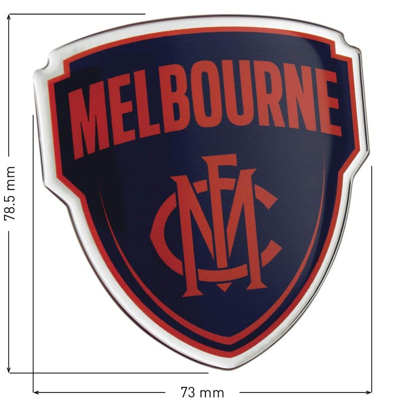 Fan Emblems AFL Melbourne Demons Lensed Chrome Supporter Logo Decal
