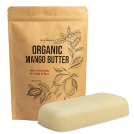 Mantequilla de mango orgánica cruda, sin refinar, de semillas de mango para el cuidado de la piel, el cuerpo y el cabello, manteca de mango pura prensada en frío para hacer jabón, loción de mango,
