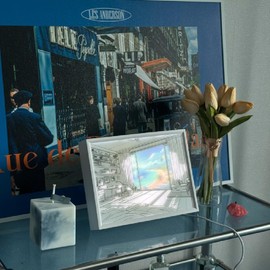 ZIOSTAND WOODMENT Liint LED Frame Mood Light with Seasonal Window Scene Acrylic Art – 3 Light Modes, USB Powered, Unique Home Decor for Bedroom Living Room Office - Summer