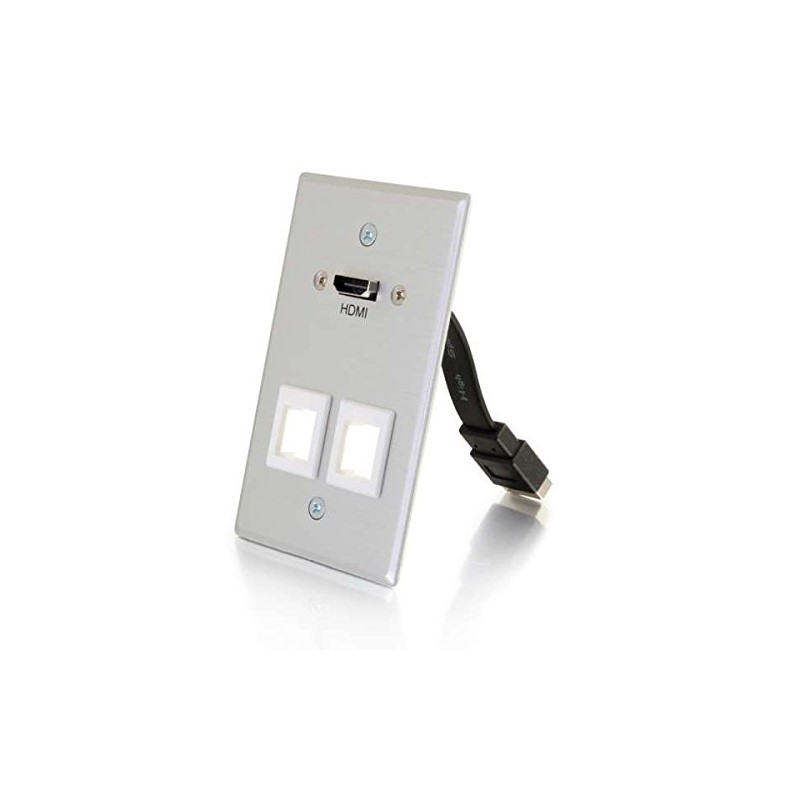 C2G/Cables to Go 60160 SG HDMI 2 Keystones Aluminum Wall